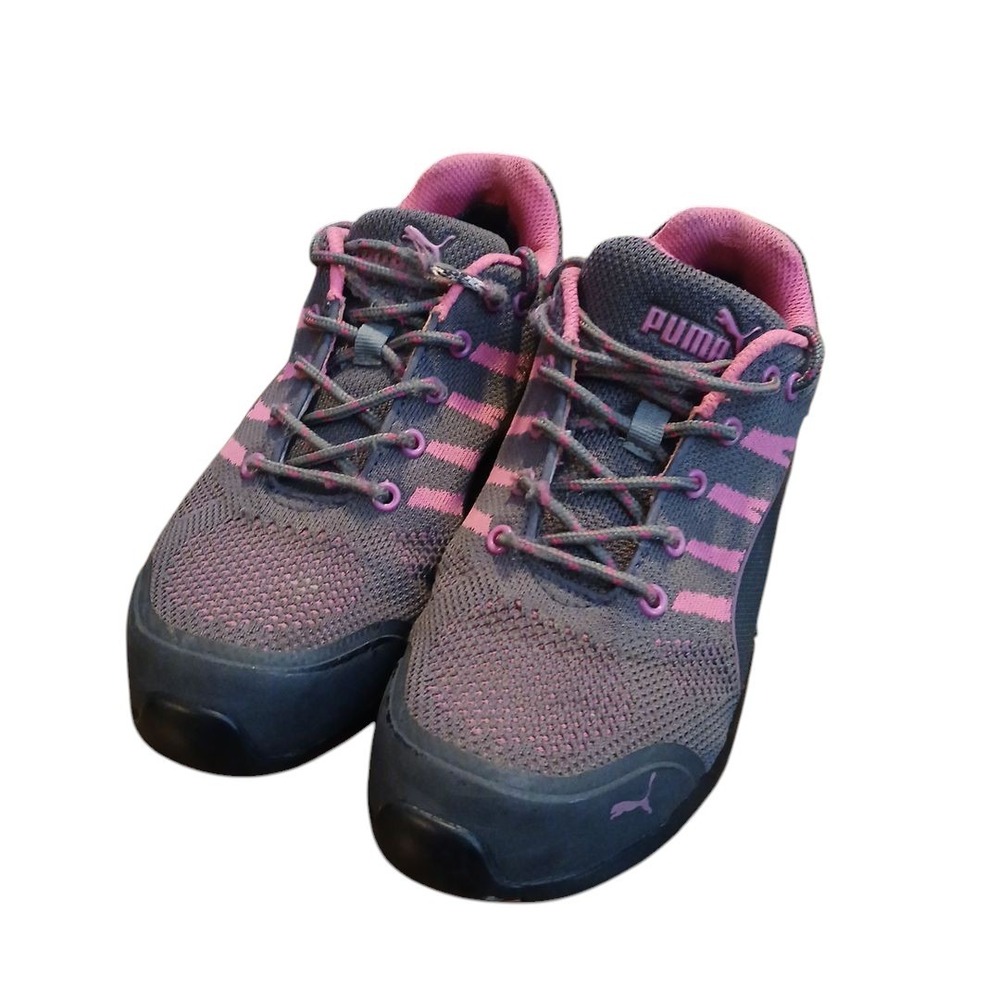 Puma Celerity Knit Pink F2413-11 Slip Resistant Steel Toe Work Shoes Sz 7.5 READ